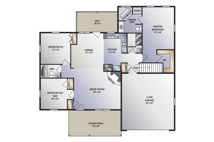 Cedar Hill Model home floor plan